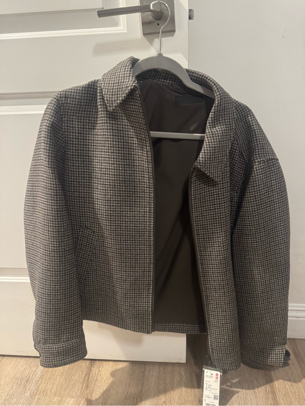 Uniqlo Men's Gray Houndstooth Jacket